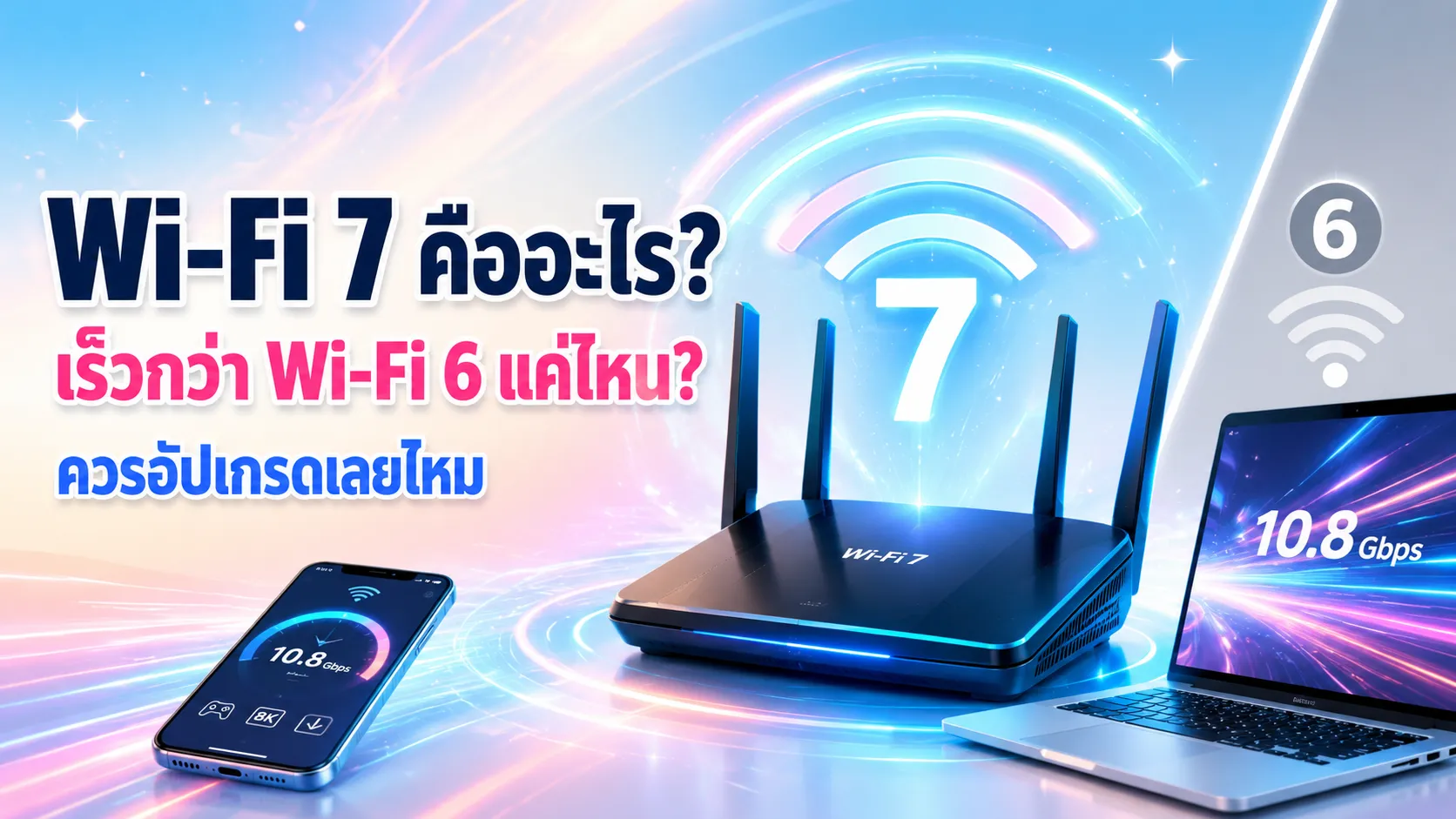 Wi-Fi 7 คืออะไร เร็วกว่า Wi-Fi 6 แค่ไหน ควรอัปไหม